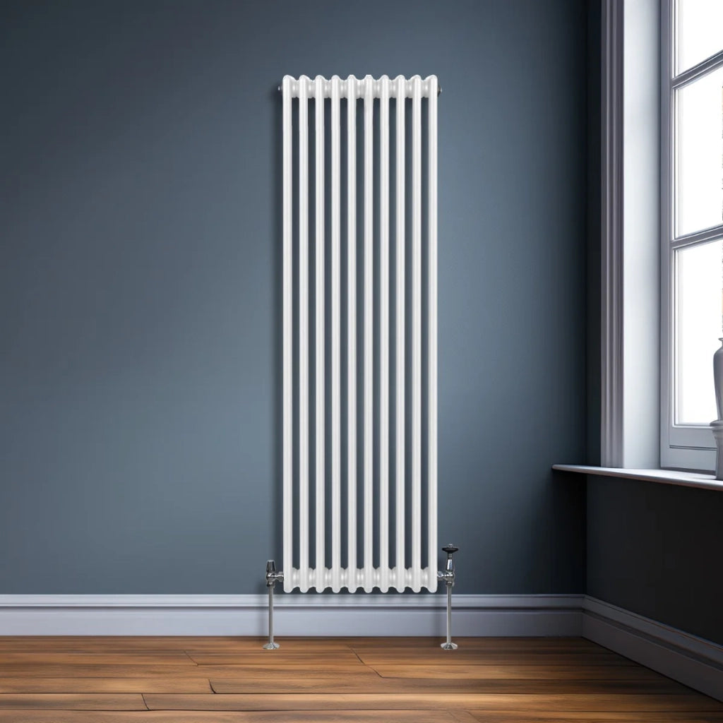 Termosifone Radiatore a 3 colonne per riscaldamento centralizzato verticale Bianco 180x47cm