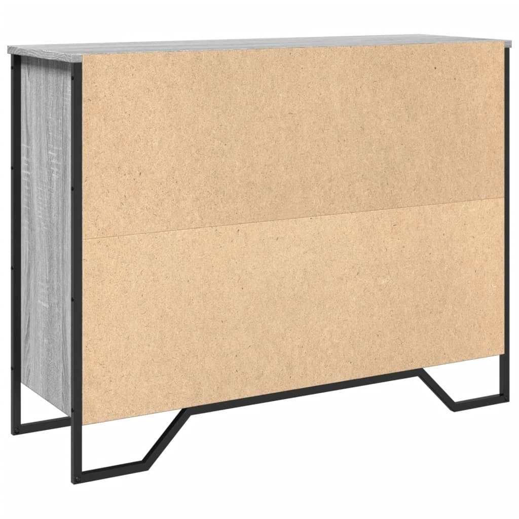 Buffet credenza cassettiera armadio mobile contenitore organizer cucina soggiorno rovere Sonoma 97 x 32,5 x 74,5 cm legno ingegnerizzato grigio 02_0036560
