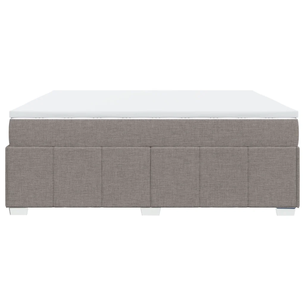 Giroletto a Molle con Materasso Tortora 200x200 cm in Tessuto 3285502