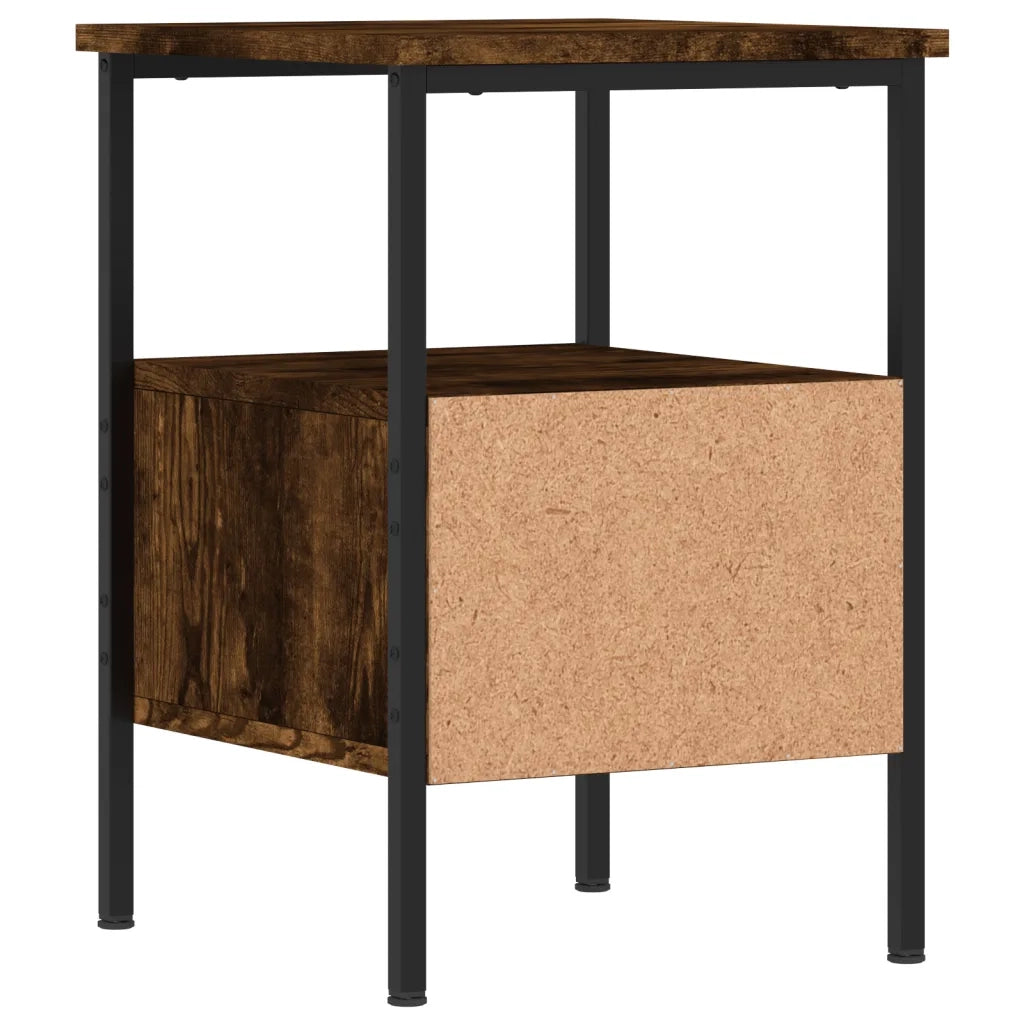 Comodini 2 pz-Set di 2 Tavolino da notte Rovere Fumo 34x36x50 cm in Legno Multistrato
