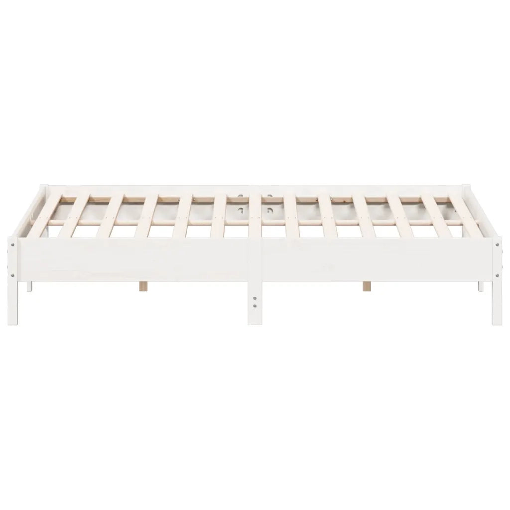 Letto senza Materasso Bianco 180x200 cm Legno Massello di Pino 842687