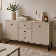 Madia Lerelova, Credenza 3 Cassetti, 115x33x82h cm Beige Cashmere