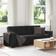 Divano a 3 Posti Nero 220x78x84 cm in Velluto 4105035