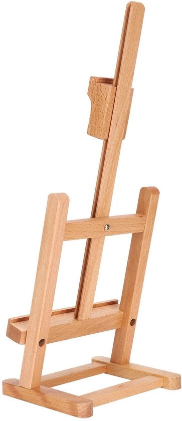 Scaffale per quadri in legno di betulla - Disegno per scrivania - Removibile - Adatto per quadri/poster - Facile da utilizzare - Supporto per quadri e poster elettrico