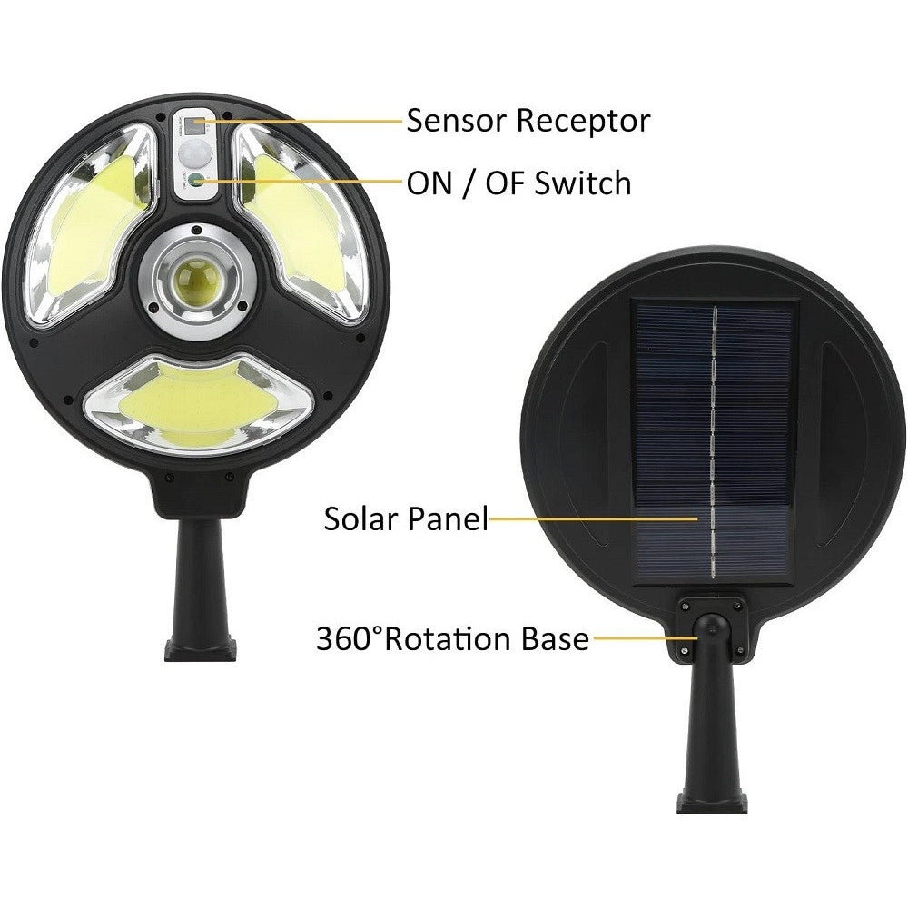 Trade Shop - Luci Da Giardino Solare A Led Ricarica Rapida Cob Illuminazione Stradale Esterno -