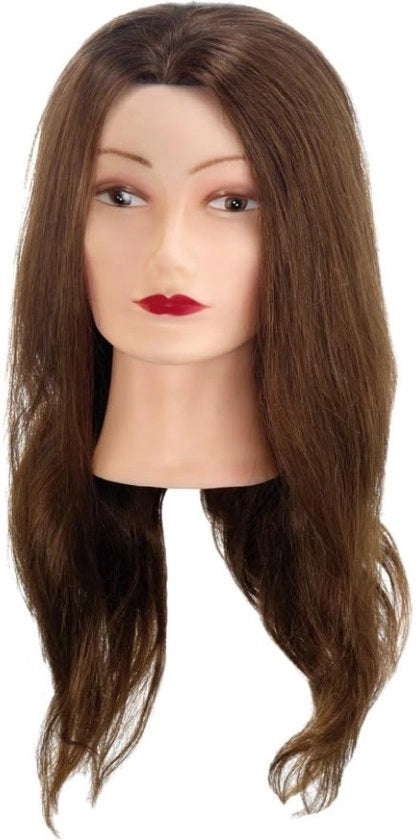 Capo di allenamento in capelli naturali 100% 45 cm marrone - Capo di allenamento professionale