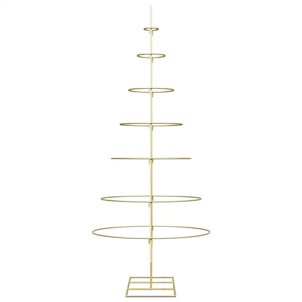 Albero di Natale in metallo con supporto Oro 180 cm