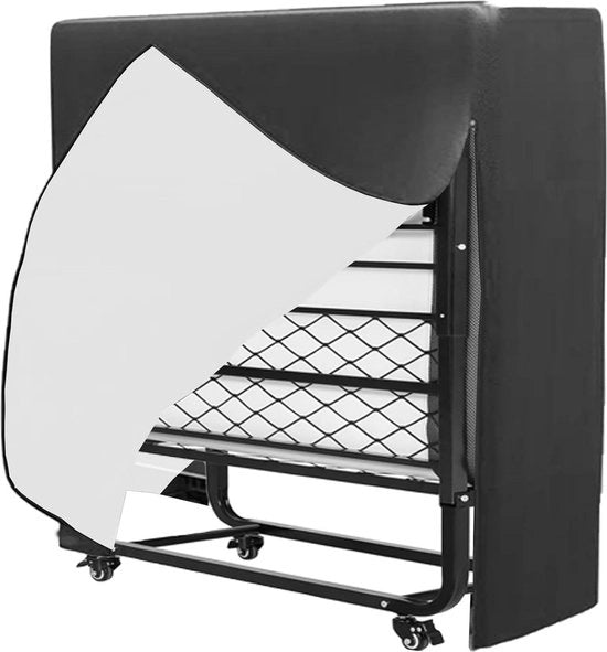 Tas di stoccaggio impermeabile per lettino pieghevole - copertura per letto pieghevole - copertura per letto - impermeabile - stoffa - nera - 99x38x114 cm