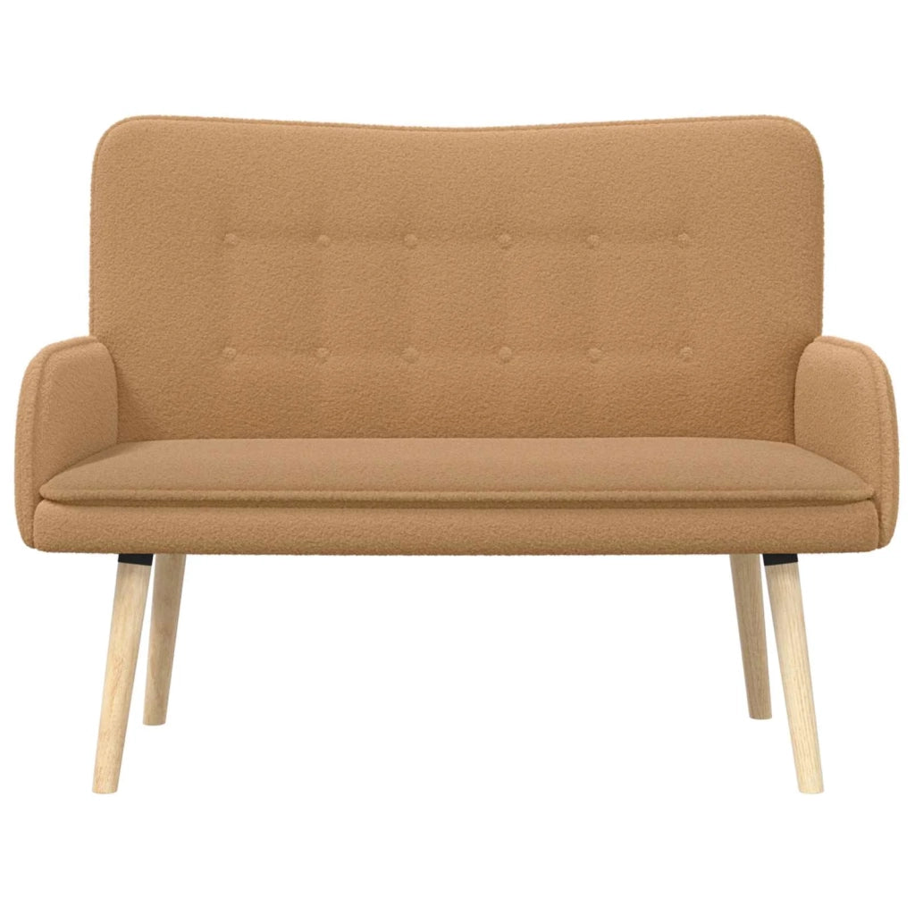 Divano a 2 Posti Beige 115 x 61 x 87 cm Bouclé 42028928