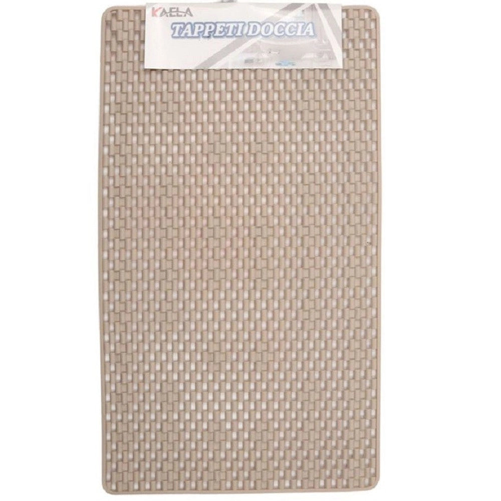 Trade Shop - Tappeto Per Doccia Tappetino Vasca Da Bagno Rettangolare 37 X 72 Cm Beige 54088 -