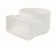 Gomito 90gradi rettang. circolare 100-55x110 bianco per cappe