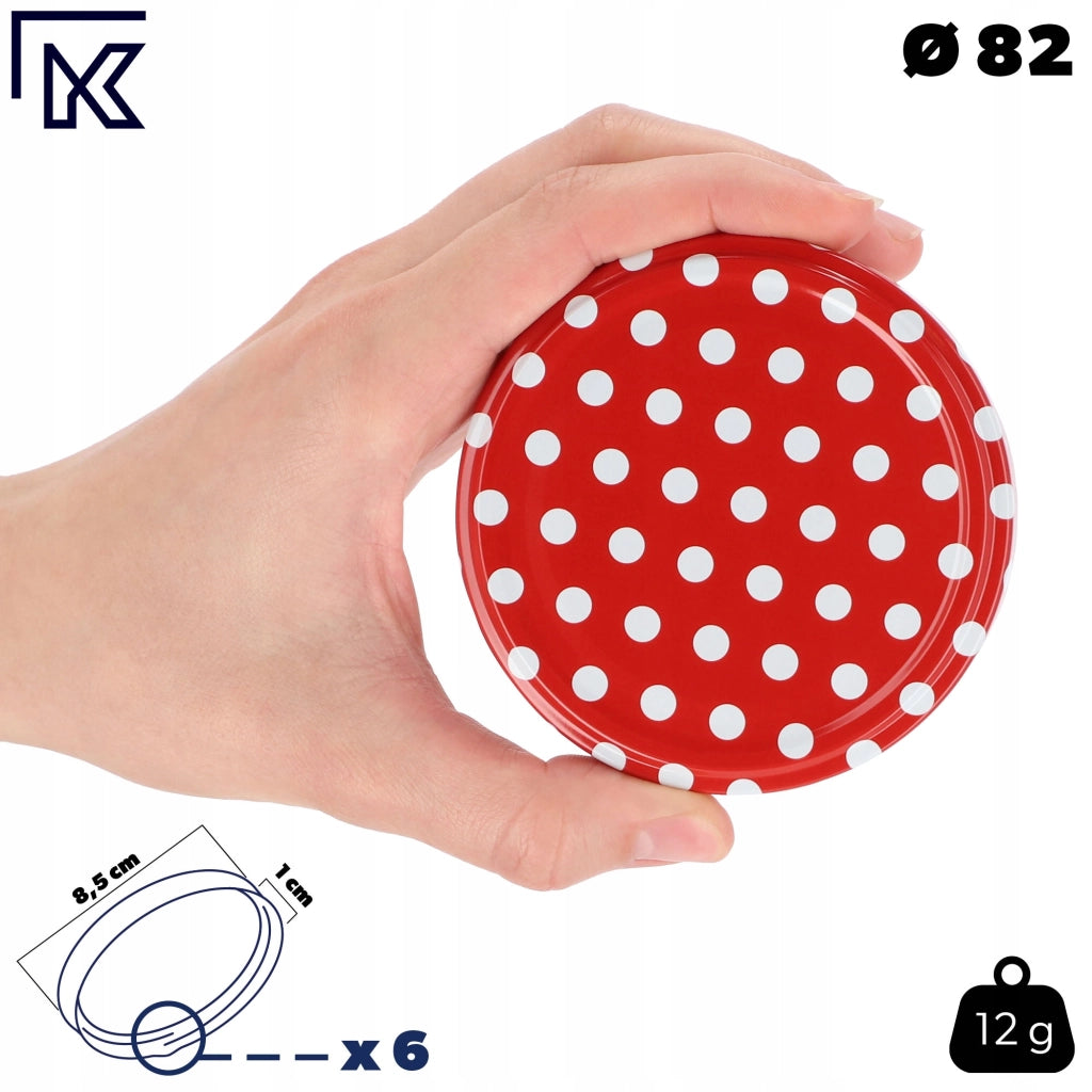 KADAX 50x Jar Caps Fi 82 Tappi per Barattoli Coperchi Conserva