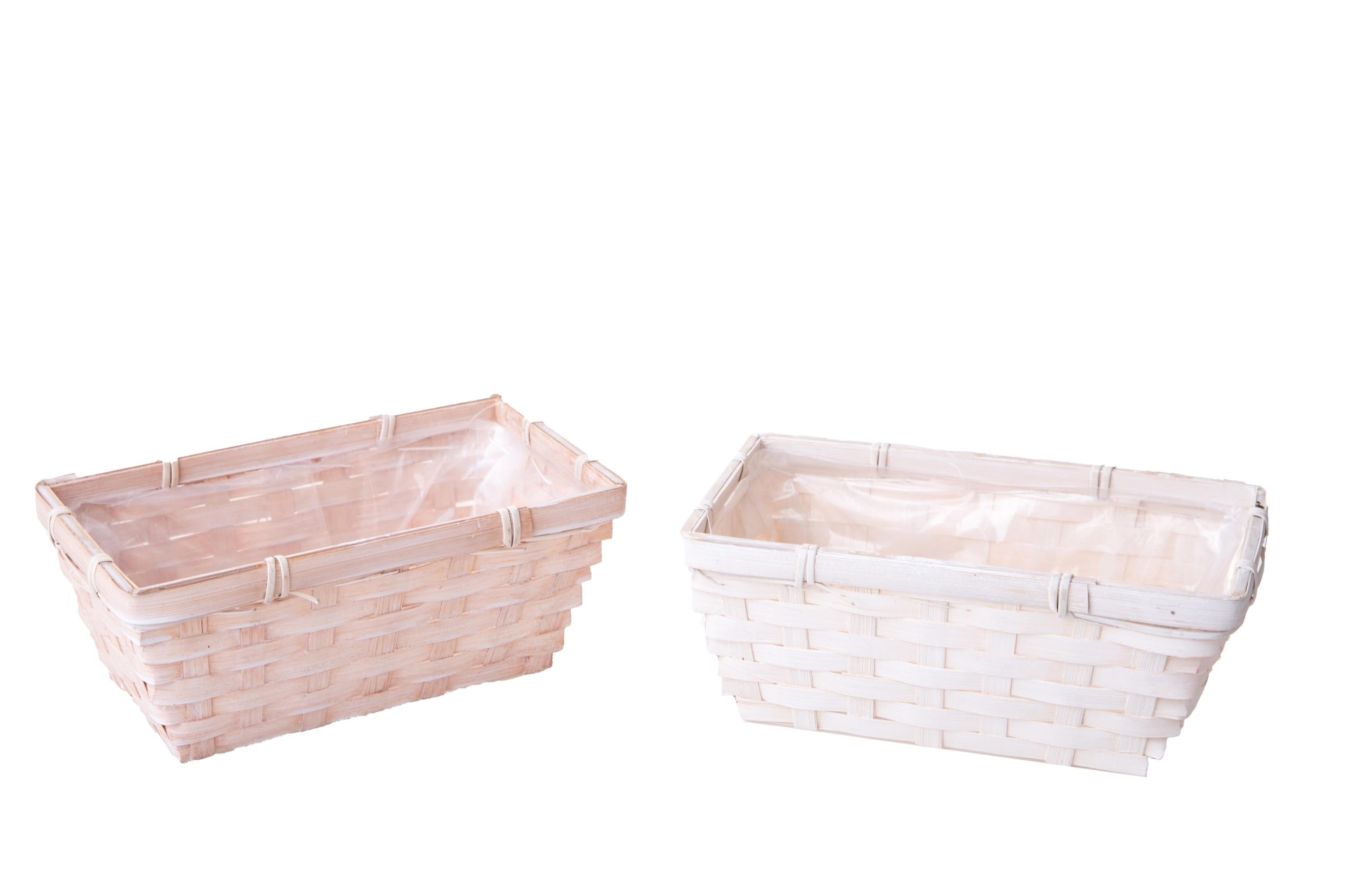 Set 6 Cassette in Vimini Larghezza 22 cm