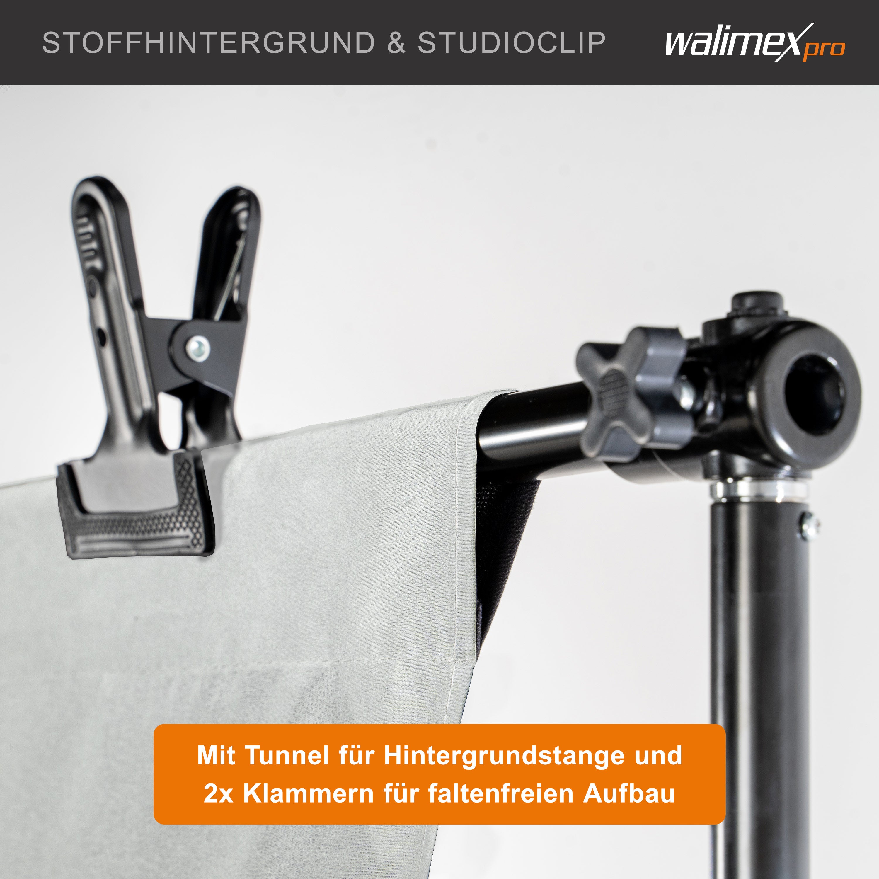 Set premium per studio fotografico incl. 2x treppiede lampada, 2x softbox LED 45 W bicolore e sfondo, potente illuminazione video per interno