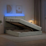 Letto con contenitore LED e materasso Grigio Chiaro 3460200