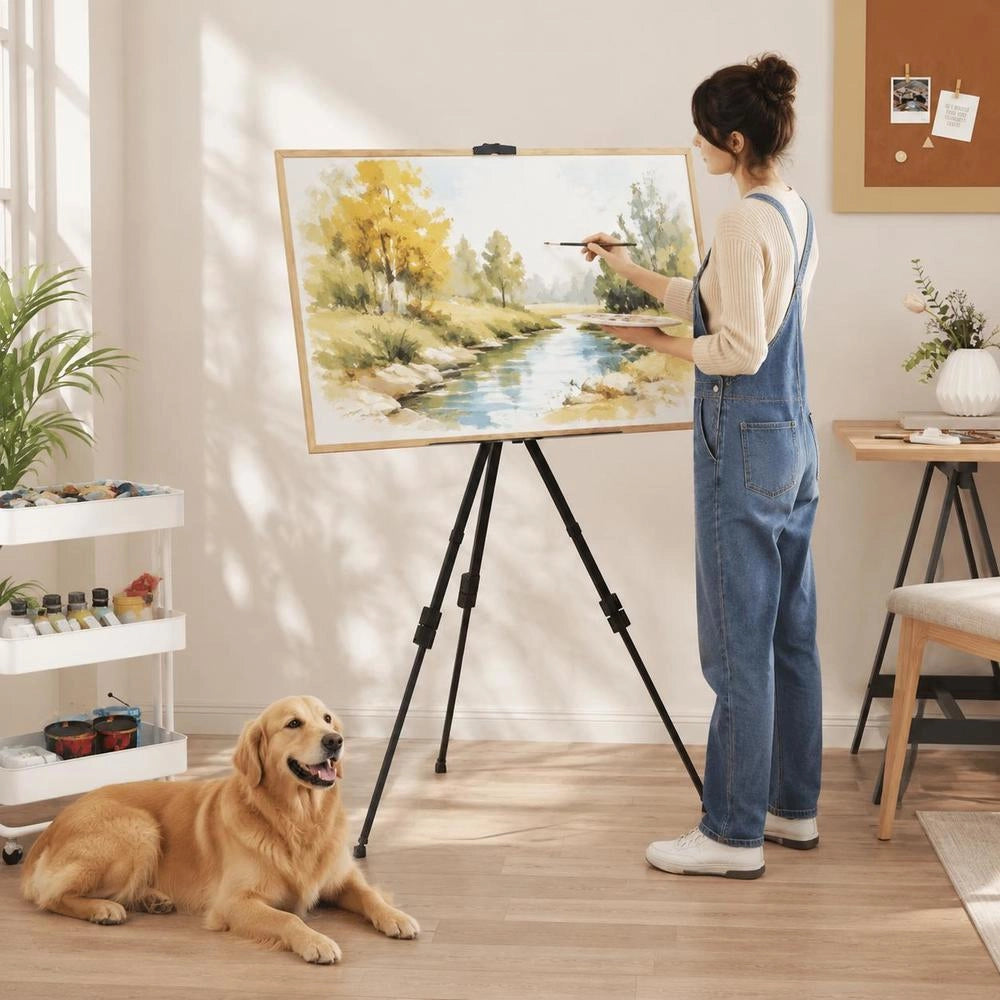 Adjustable Easel, Black Metal