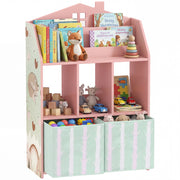 Libreria per bambini con cassetti e scaffali aperti ¨C zephmum ¨C rosa