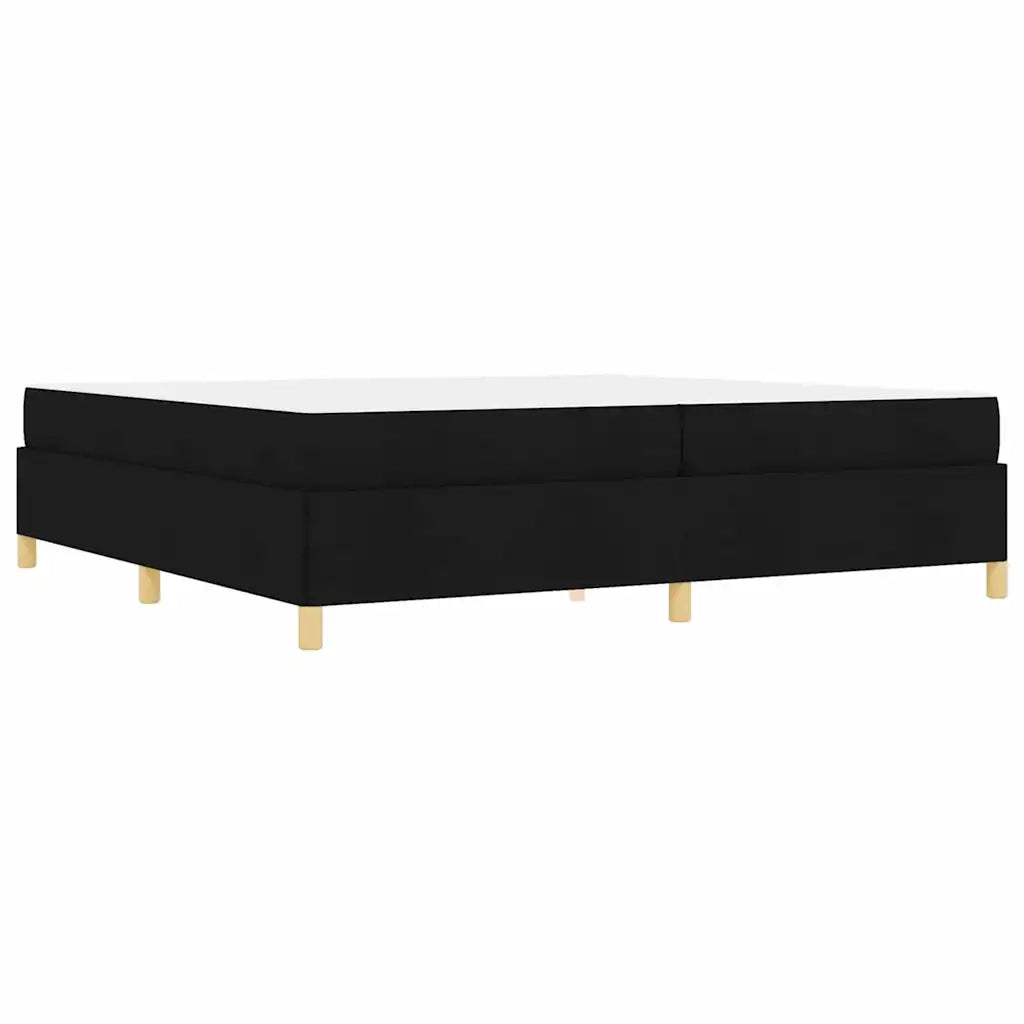 vidaXL Letto a molle Nero e Bianco e Nero 200 x 200 cm Tessuto