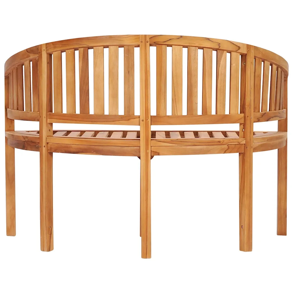 Panchina a Forma di Banana 120 cm in Legno Massello di Teak 48020