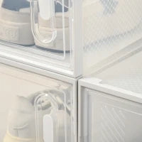 Mobile Scarpiera Modulare Salvaspazio, 18 Cubi 28x36x21 cm in Plastica PP, Bianco
