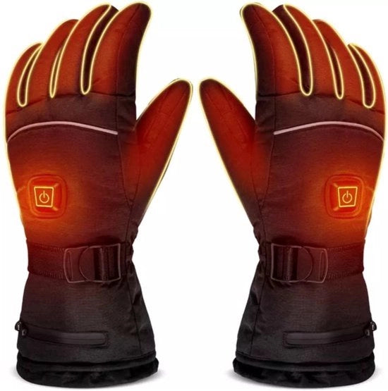 Manopole riscaldanti - Riscaldamento elettrico - Inverno - Ricaricabile - Impermeabili - Resistenti al vento - Nero - Unisex - Adatto per interfacce DC