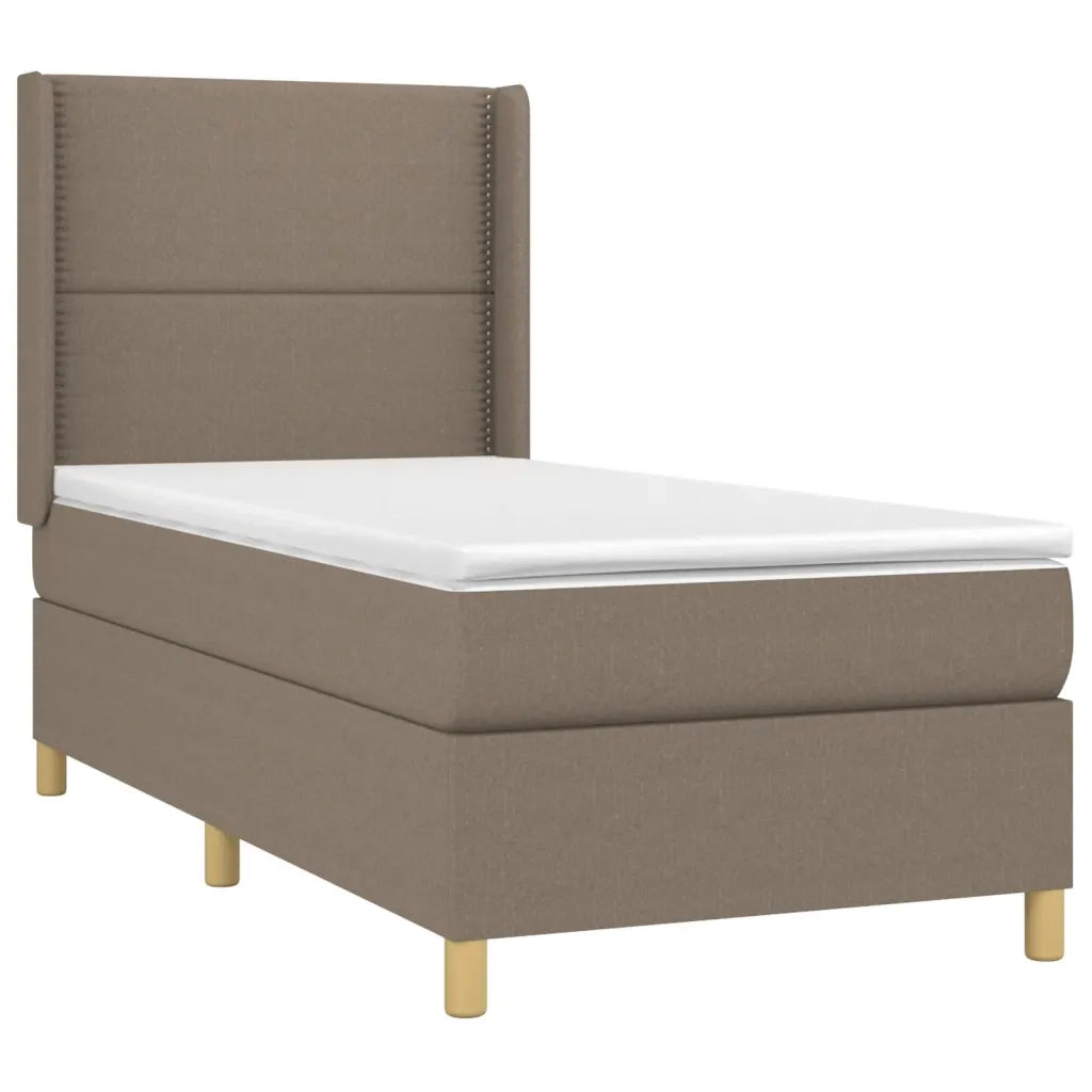 Giroletto a Molle con Materasso Tortora 90x190 cm in Tessuto 3131877