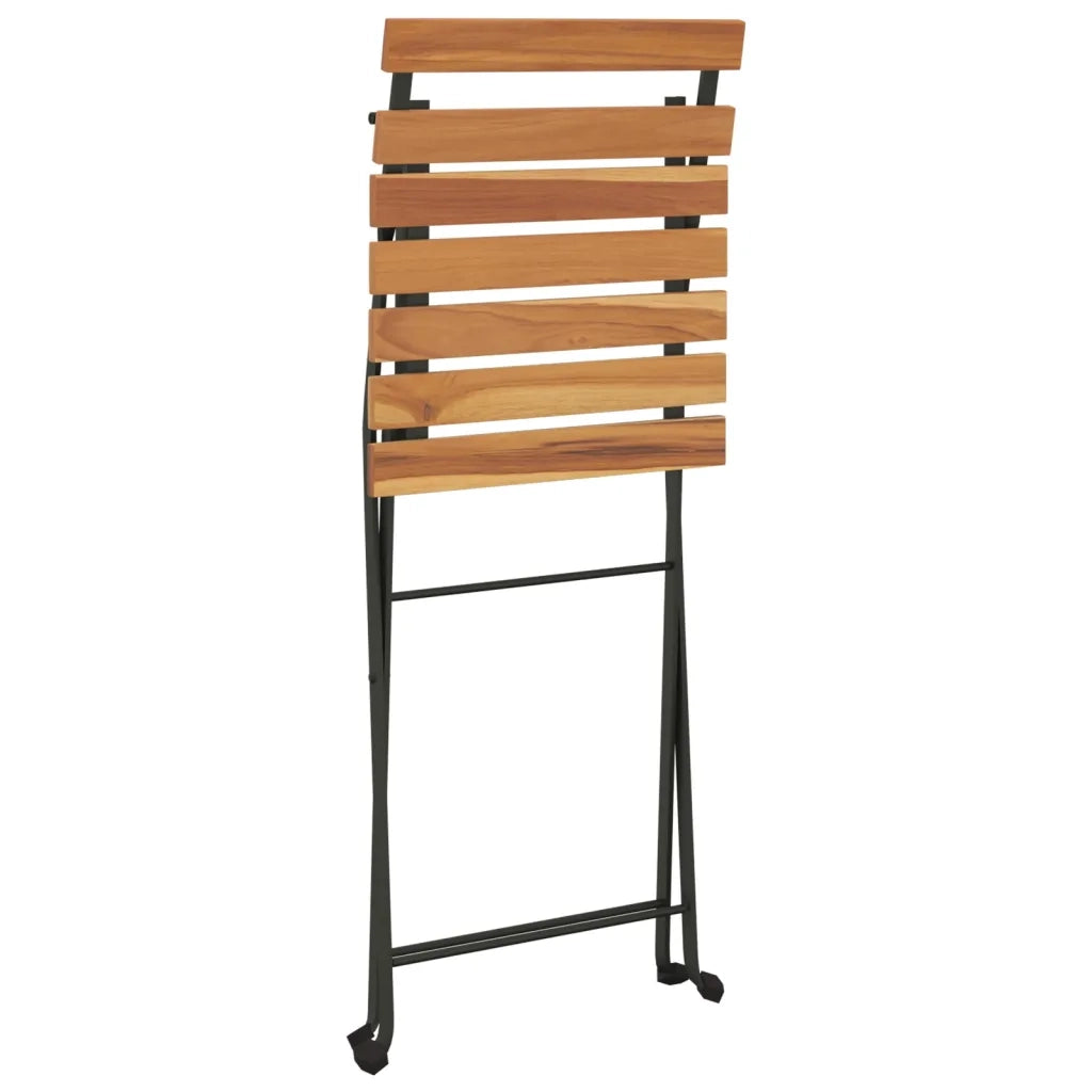 Sedie Pieghevoli da BistrÃ² 4 pz Legno Massello Teak e Acciaio