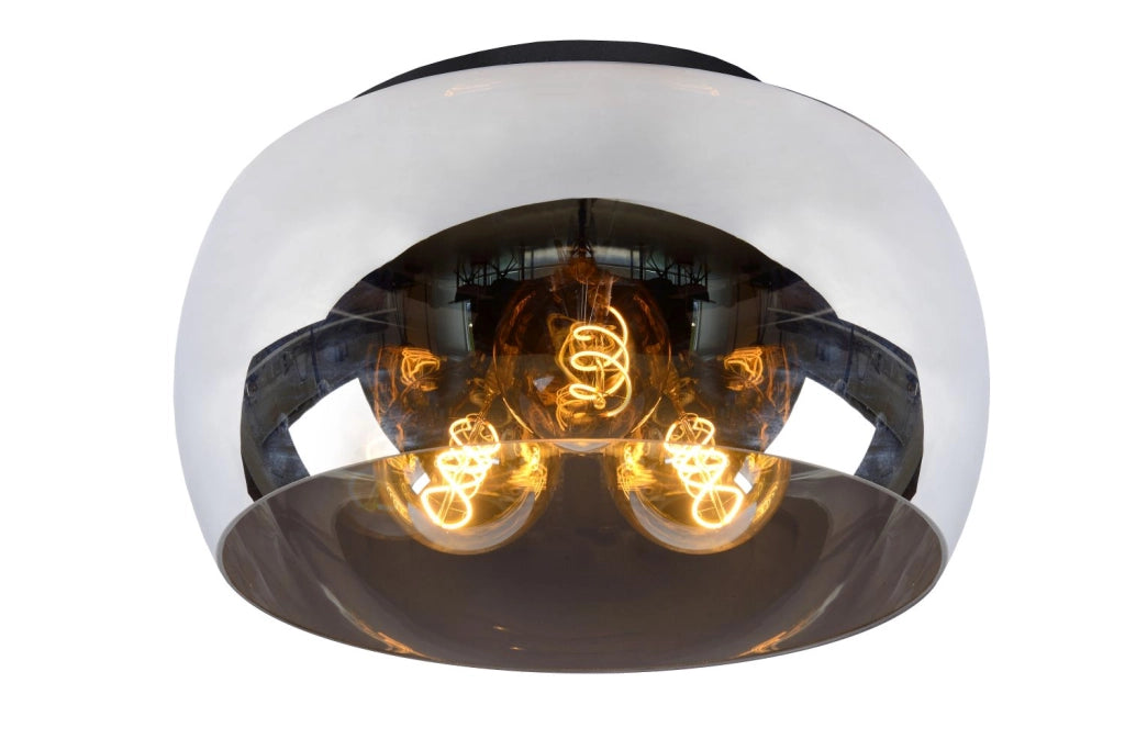 Plafoniera OLIVIA vetro fumé grigia 3xE27 40W Lucide