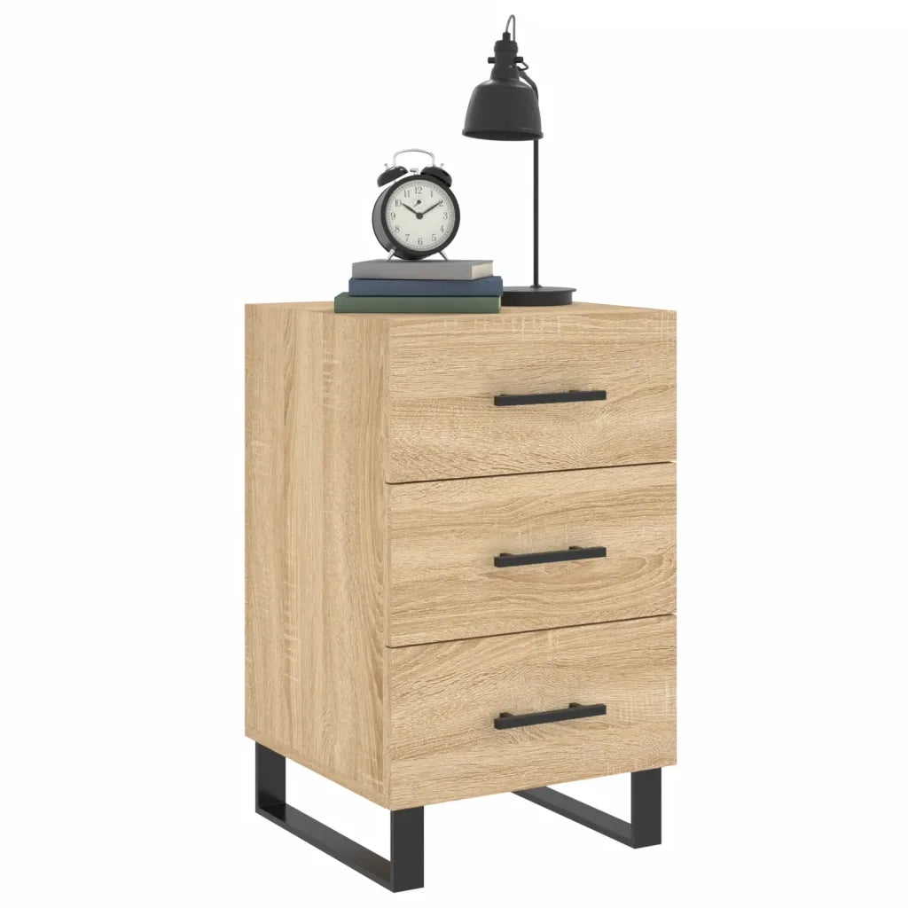 Comodino-Tavolino da notte Rovere Sonoma 40x40x66 cm in Legno Multistrato 656032