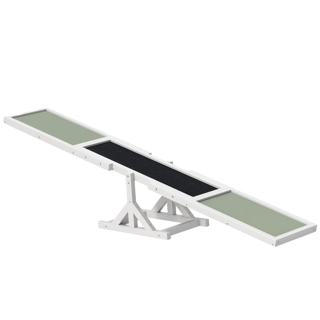 Attrezzatura per Allenamento Cani Agility ¨C zephmum ¨C 180x30x30 cm Grigio Bianco