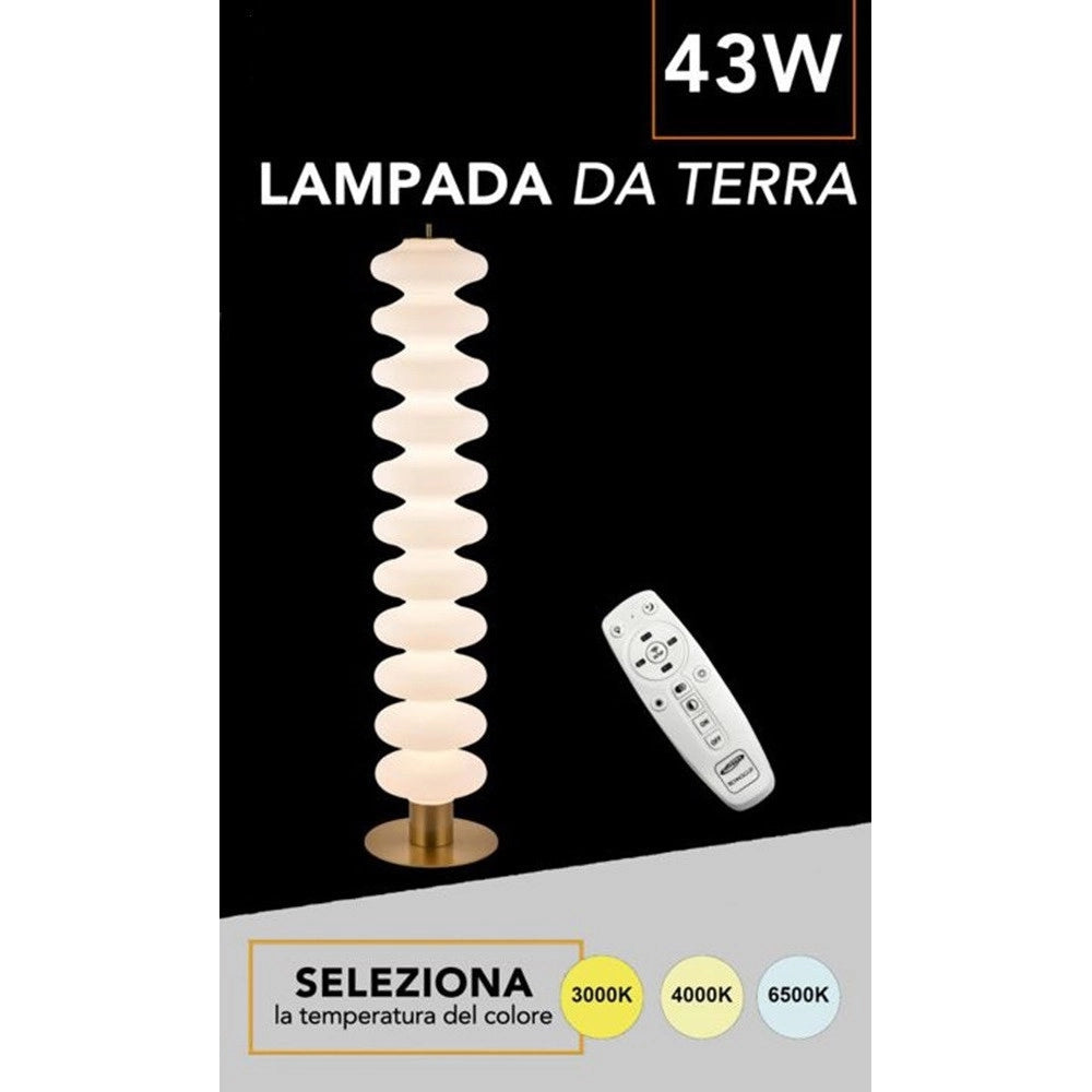 Trade Shop - Lampada Decorativa A Led Da Terra 43 Watt Tecnologia Cct Con Telecomando App D18-3c -