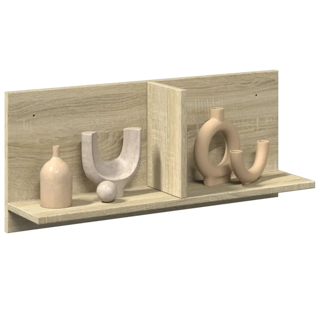 vidaXL Mobile a Parete 70x16,5x30cm Rovere Sonoma in Legno Multistrato