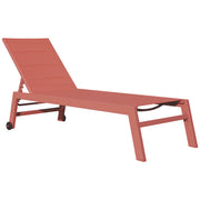 Lettino BARBADOS in textilene terracotta - alluminio terracotta
