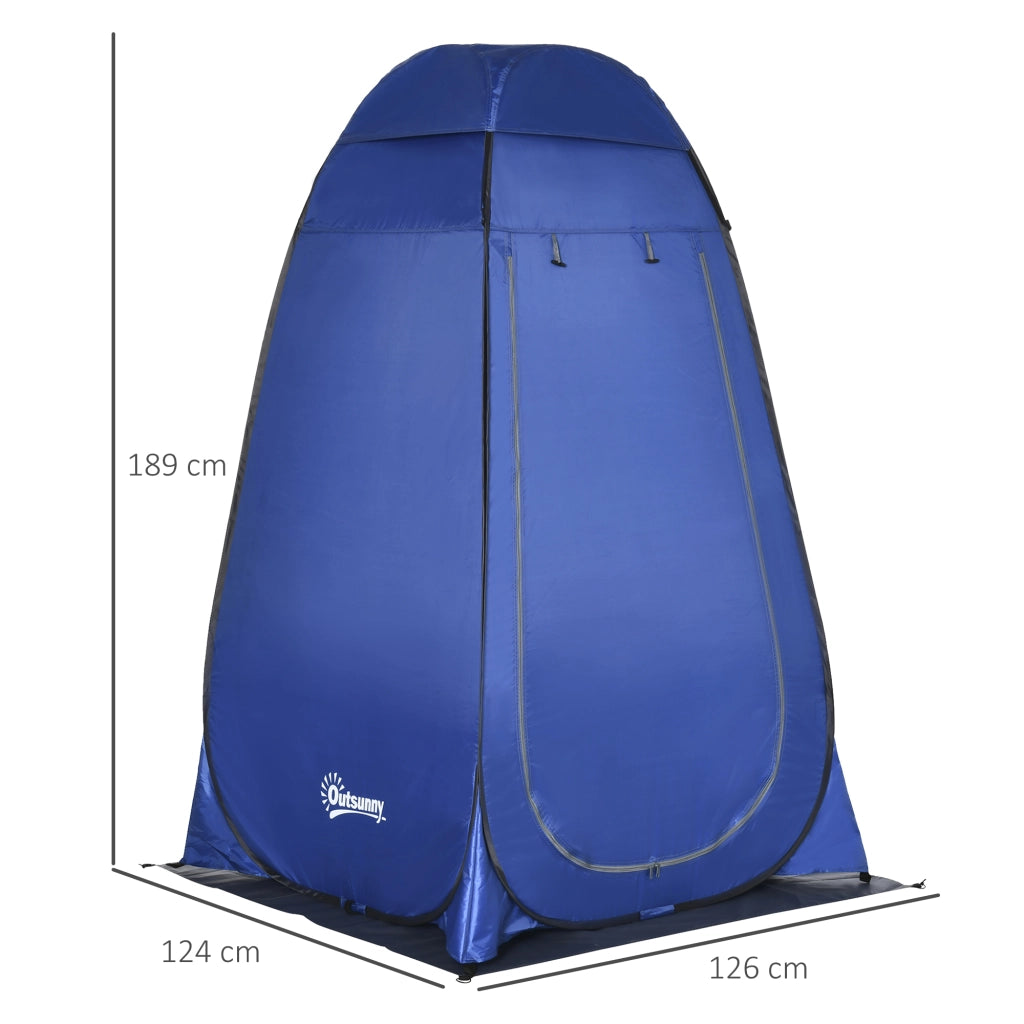 Cabina Doccia e Toilette da Campeggio ¨C zephmum ¨C 126x124x189 cm Blu Scuro