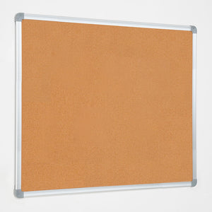 Lavagna con Fondo in Sughero 90x60 cm in Alluminio Silver