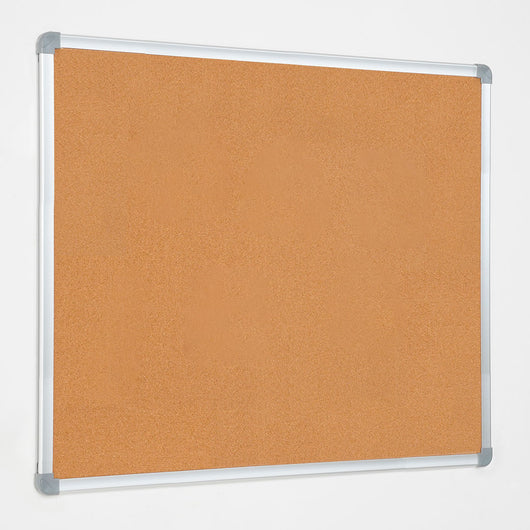 Lavagna con Fondo in Sughero 90x60 cm in Alluminio Silver