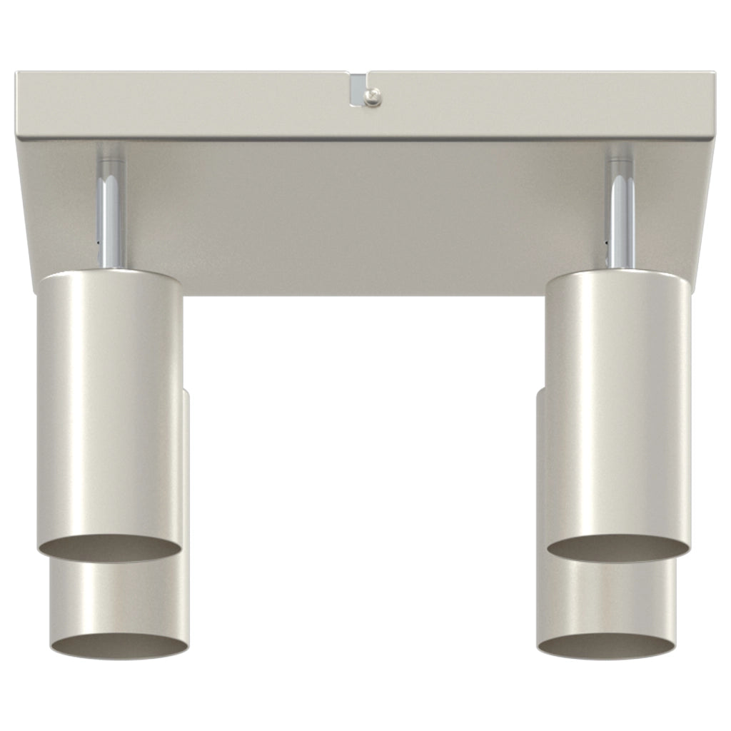 Faro da soffitto 4 Vie Regolabili Nichel Spazzolato GU10