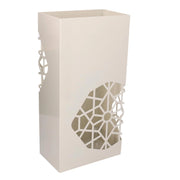 Portaombrelli metallo bianco rettangolare cm 25x15h50