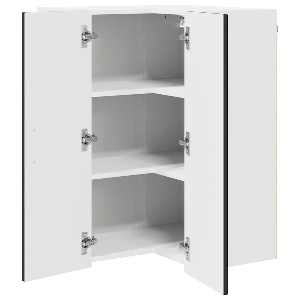 Mobile da cucina con vani contenitori moderni design pulito 57 x 57 x 80 cm legno composito nero 02_0053754