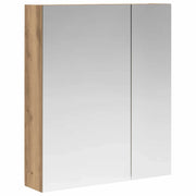 Mobiletto per specchio da Bagno | Armadio da bagno con porta Rovere Artigianale