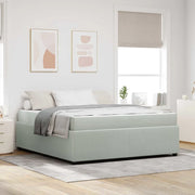 Struttura del letto Grigio chiaro 180 x 200 cm Tessuto
