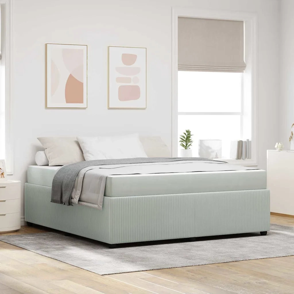Struttura del letto Grigio chiaro 180 x 200 cm Tessuto