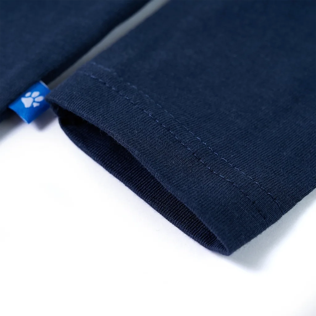 Maglietta Bambino Maniche Lunghe Blu Marino MÃ©lange 104
