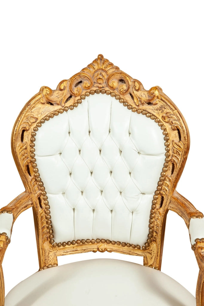 Biscottini Poltrona stile francese Luigi XVI in legno massello di faggio XVI, faggio,