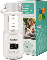 Flessa portatile riscaldata wireless per alimentazione dei bambini - 350 ml, termoskan USB con regolazione di temperatura