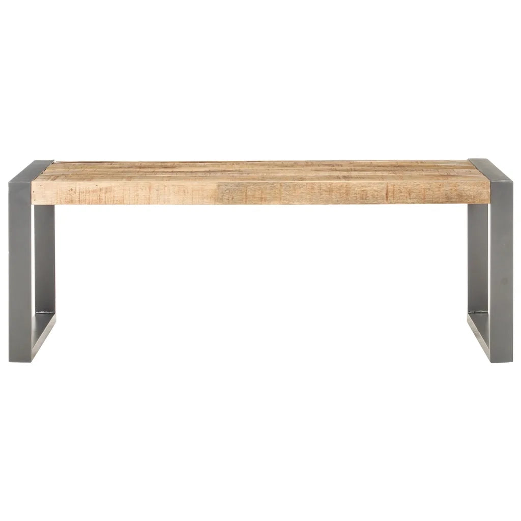 Tavolino da Salotto-Tavolino da soggiorno-Tavolo 110x60x40 cm in Legno di Mango Grezzo