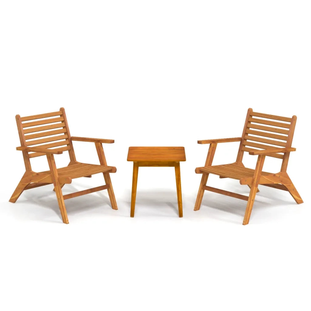 Set da Bistrot 3 pz in Legno Massello di Acacia 316253