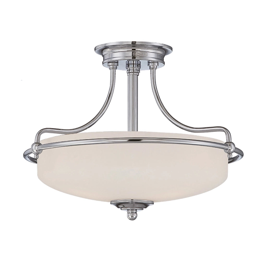Lampada A Soffitto Contemporanea Griffin Metallo Nichel Antico 3 Luci E27