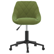 vidaXL Sedia da Pranzo Girevole Verde Chiaro in Velluto