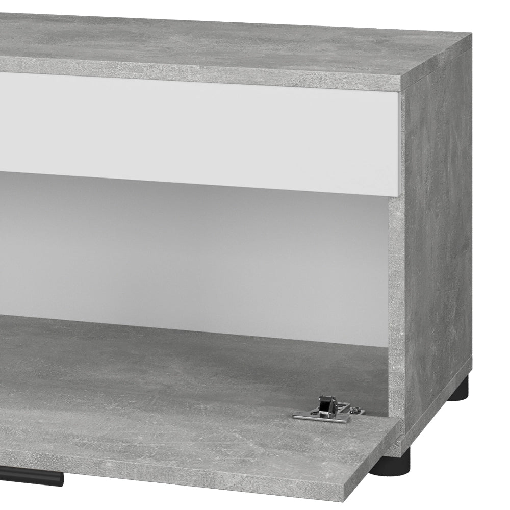 Vicco Scaffale Cemento/Bianco 70.8 x 38.9 cm con porta a battente